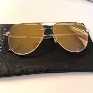 NWOT Quay Australia - Desi Perkins High Key Mini Rimless Sunglasses